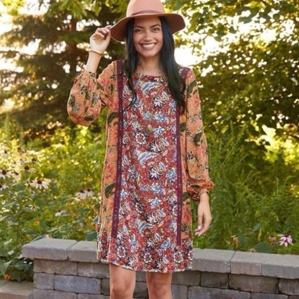 Matilda Jane Floral Lovely Menagerie Peasant Dress size small